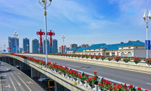 給高架橋花箱更換花的時候要注意什么